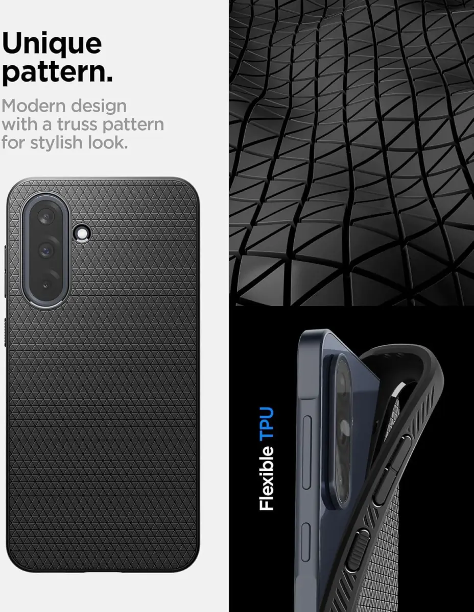 Spigen Liquid Air Samsung Galaxy A36 Hoesje Back Cover Matte Zwart afbeelding 3