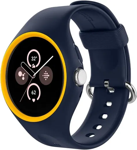 Spigen Nano Pop - Google Pixel Watch 3 41MM/Watch 2 Hoesje en Bandje - Blauw afbeelding 1