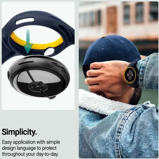 Spigen Nano Pop - Google Pixel Watch 3 41MM/Watch 2 Hoesje en Bandje - Blauw afbeelding 4