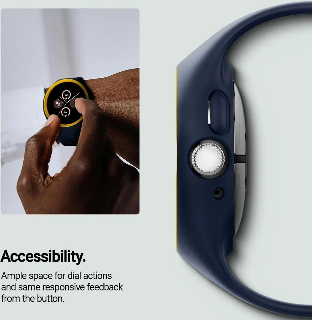 Spigen Nano Pop - Google Pixel Watch 3 41MM/Watch 2 Hoesje en Bandje - Blauw afbeelding 5