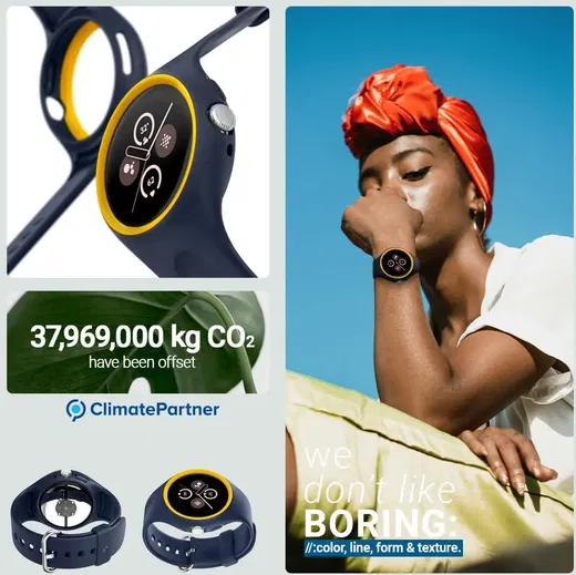 Spigen Nano Pop - Google Pixel Watch 3 41MM/Watch 2 Hoesje en Bandje - Blauw afbeelding 7