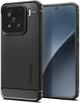 Spigen Rugged Armor Xiaomi 15 Hoesje Back Cover Matte Zwart
