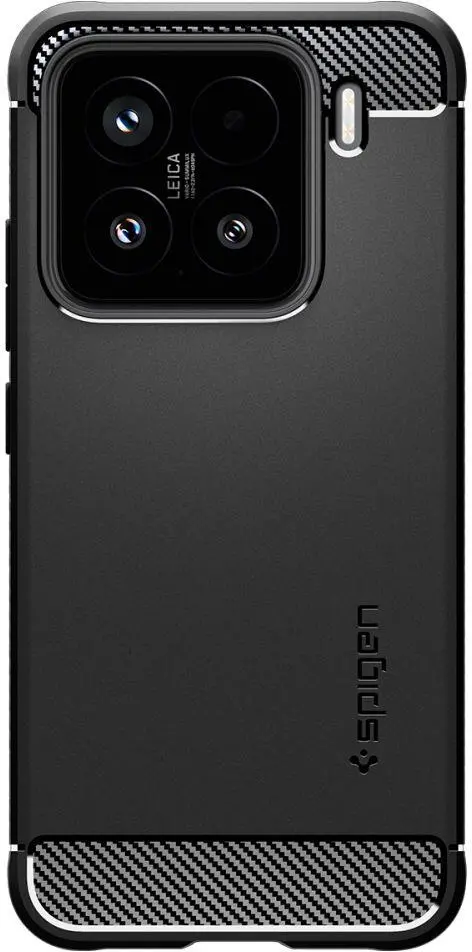 Spigen Rugged Armor Xiaomi 15 Hoesje Back Cover Matte Zwart afbeelding 3