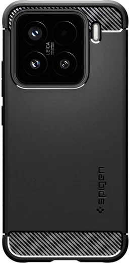 Spigen Rugged Armor Xiaomi 15 Hoesje Back Cover Matte Zwart afbeelding 3