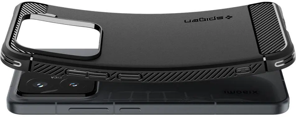 Spigen Rugged Armor Xiaomi 15 Hoesje Back Cover Matte Zwart afbeelding 5