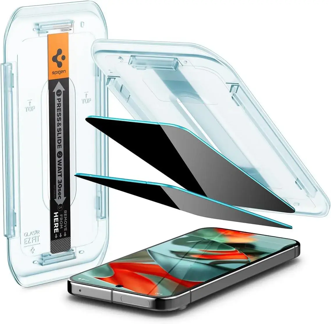 Spigen EZ Fit GLAS.tR Google Pixel 9 Pro XL Privacy Glass 2-Pack afbeelding 1