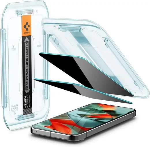 Spigen EZ Fit GLAS.tR Google Pixel 9 Pro XL Privacy Glass 2-Pack afbeelding 1