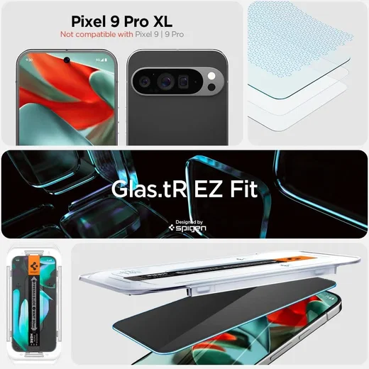 Spigen EZ Fit GLAS.tR Google Pixel 9 Pro XL Privacy Glass 2-Pack afbeelding 2