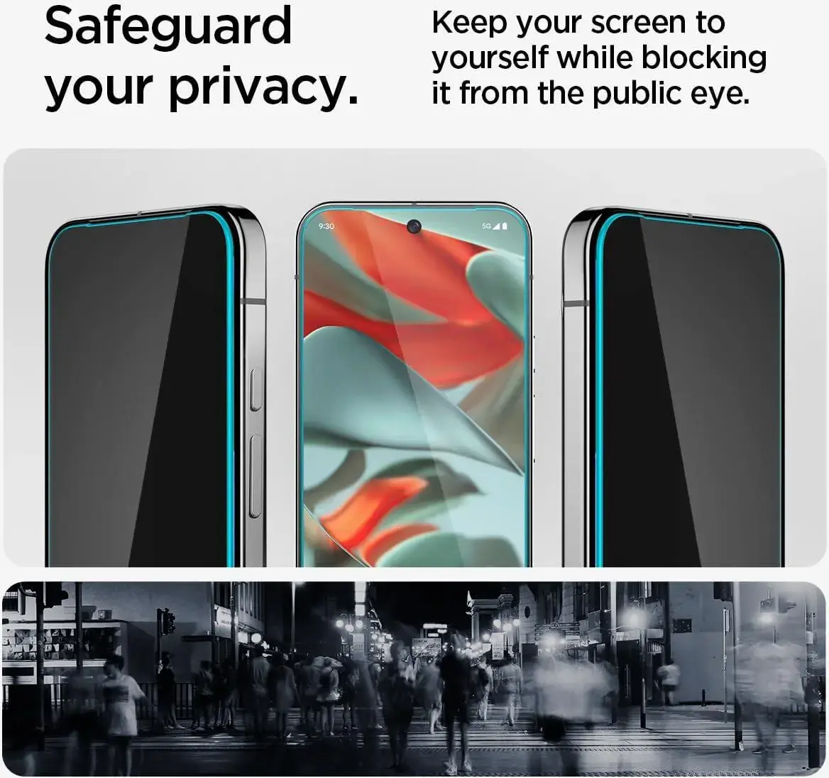 Spigen EZ Fit GLAS.tR Google Pixel 9 Pro XL Privacy Glass 2-Pack afbeelding 3