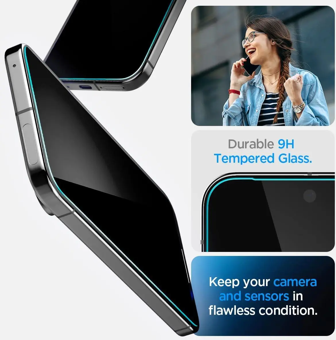 Spigen EZ Fit GLAS.tR Google Pixel 9 Pro XL Privacy Glass 2-Pack afbeelding 6