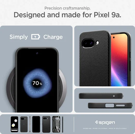Spigen Liquid Air Google Pixel 9a Hoesje Back Cover Zwart afbeelding 6
