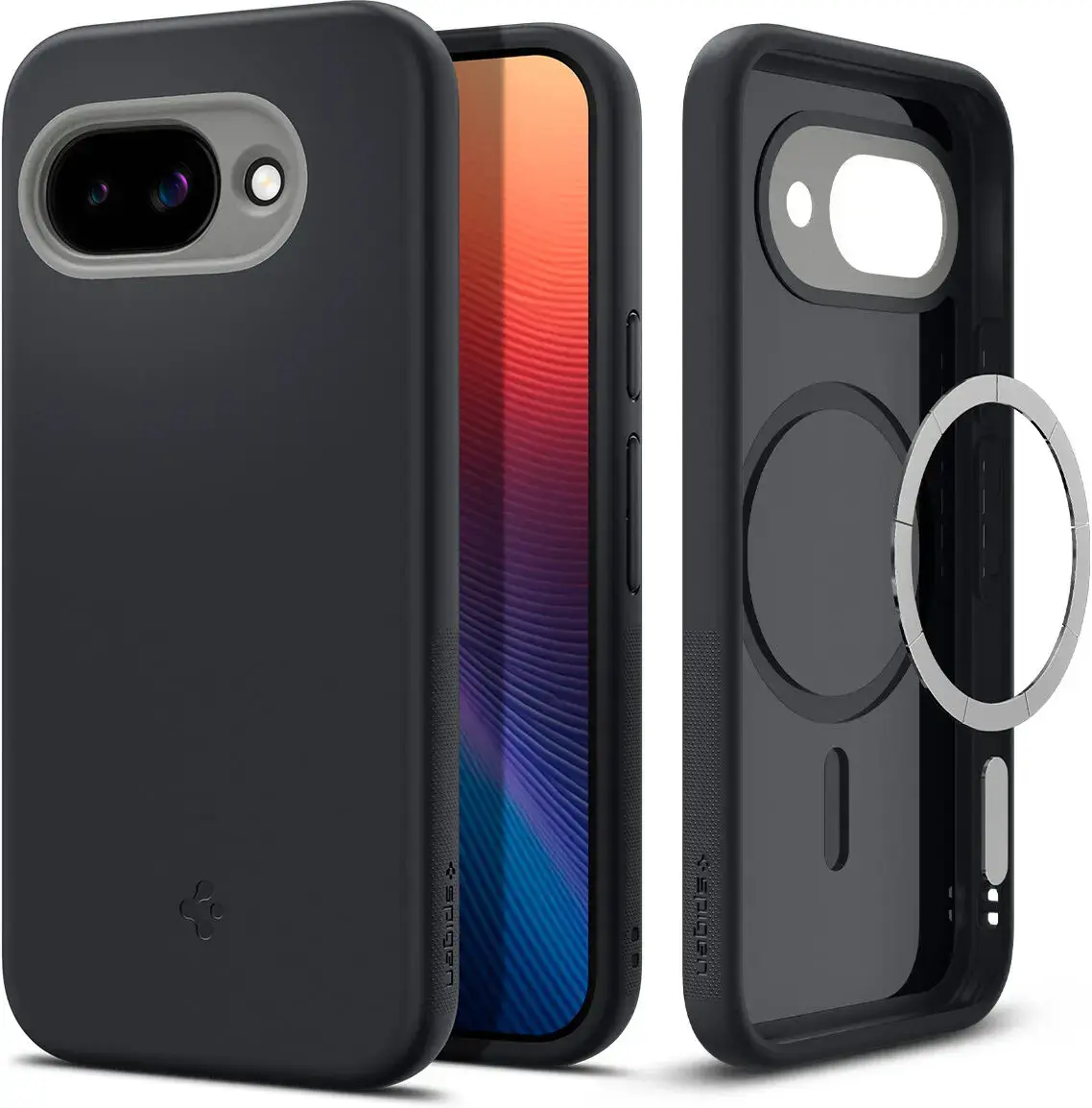 Spigen Nano Pop MagFit Google Pixel 9a Hoesje MagSafe Back Cover Zwart afbeelding 1