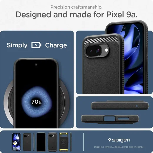 Spigen Rugged Armor MagFit Google Pixel 9a Hoesje MagSafe Zwart afbeelding 9