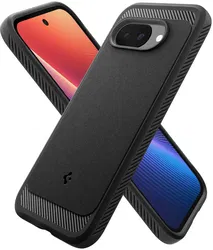 Spigen Rugged Armor MagFit Google Pixel 9a Hoesje MagSafe Zwart afbeelding