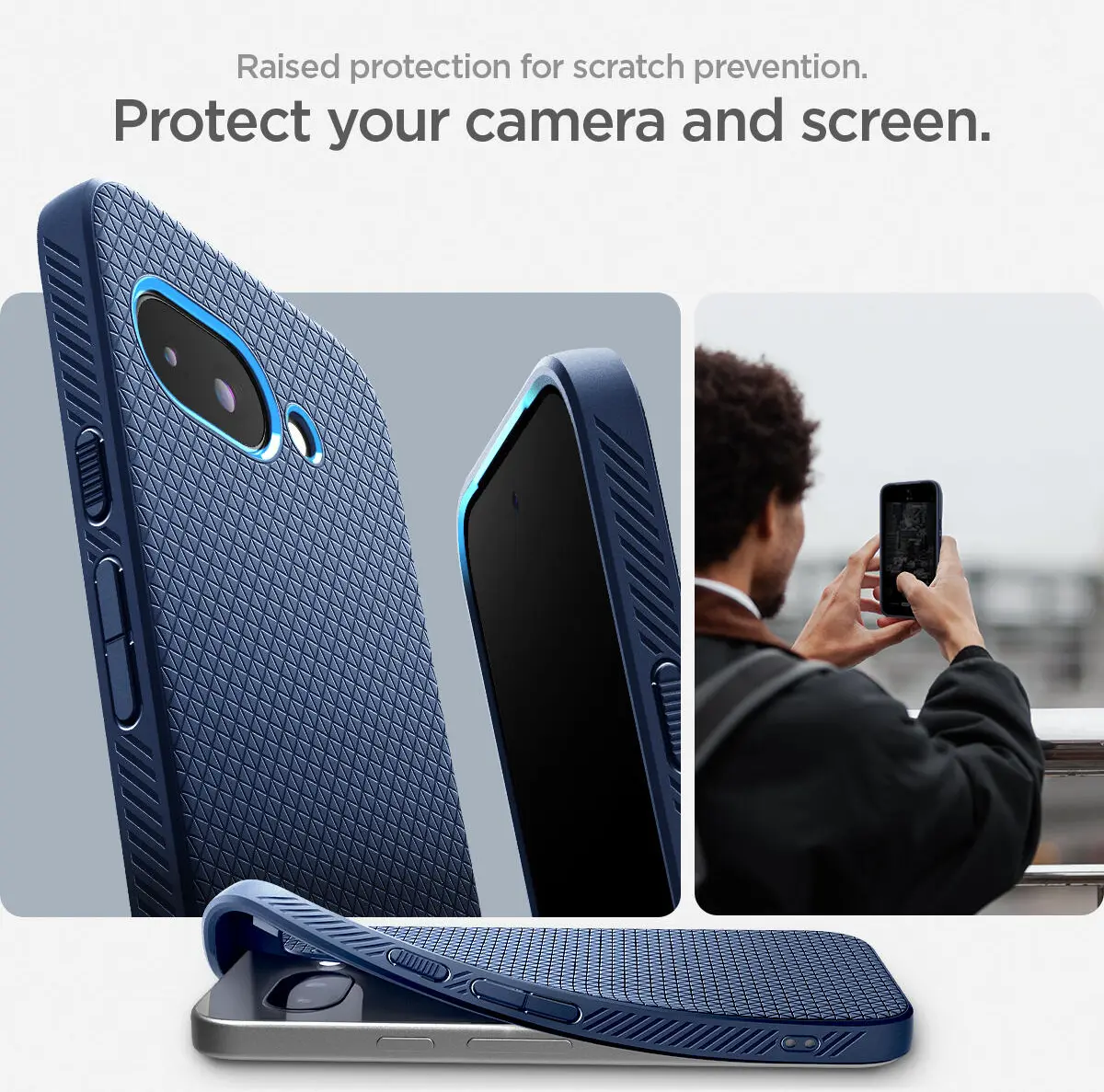 Spigen Liquid Air Google Pixel 9a Hoesje Back Cover Blauw afbeelding 7