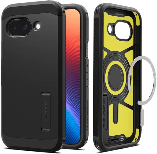 Spigen Tough Armor Google Pixel 9a Hoesje MagSafe Back Cover Zwart afbeelding 1