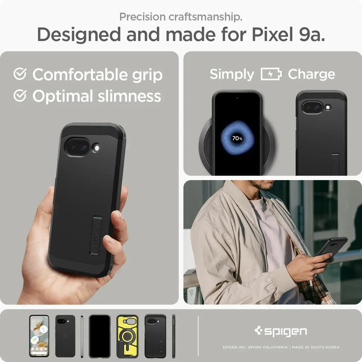 Spigen Tough Armor Google Pixel 9a Hoesje MagSafe Back Cover Zwart afbeelding 8