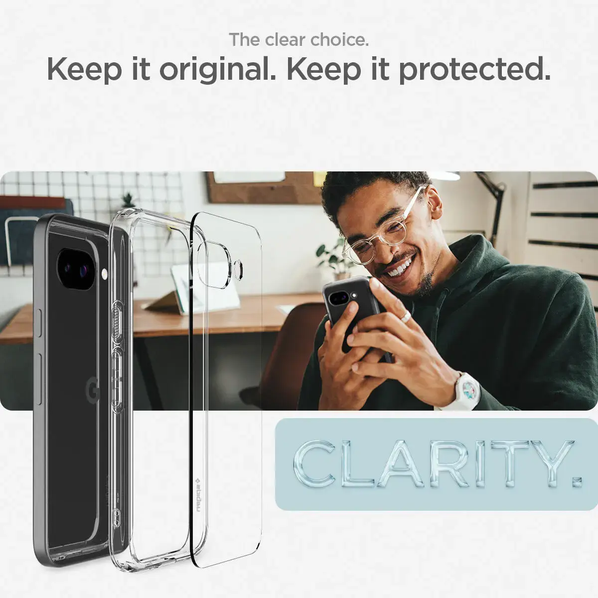 Spigen Ultra Hybrid Google Pixel 9a Hoesje Back Cover Transparant afbeelding 5