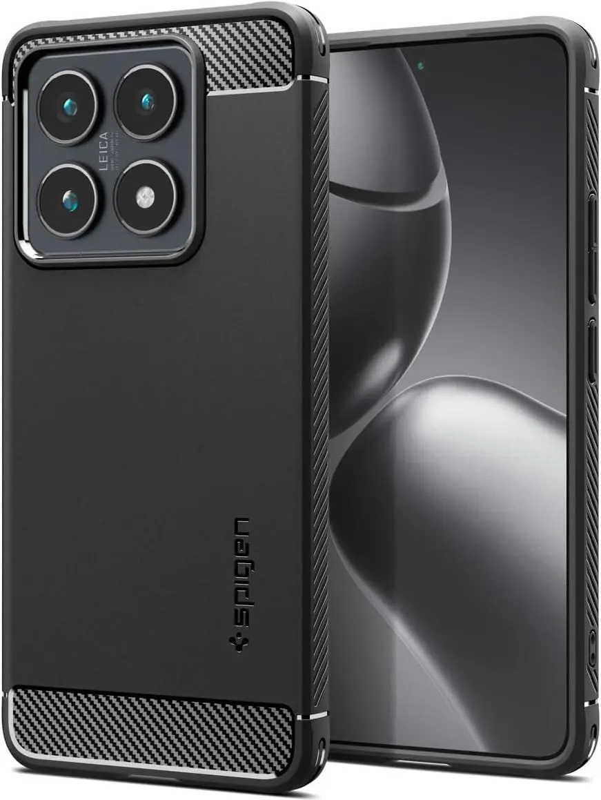 Spigen Rugged Armor Xiaomi 14T Hoesje Back Cover Zwart afbeelding 1