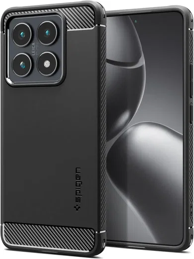 Spigen Rugged Armor Xiaomi 14T Hoesje Back Cover Zwart afbeelding 1