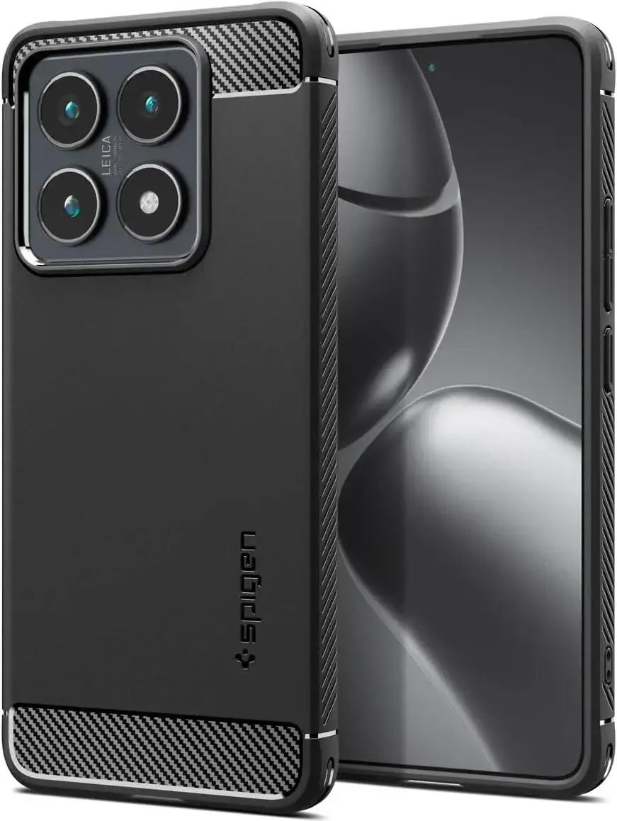 Spigen Rugged Armor Xiaomi 14T Pro Hoesje Back Cover Zwart afbeelding 1
