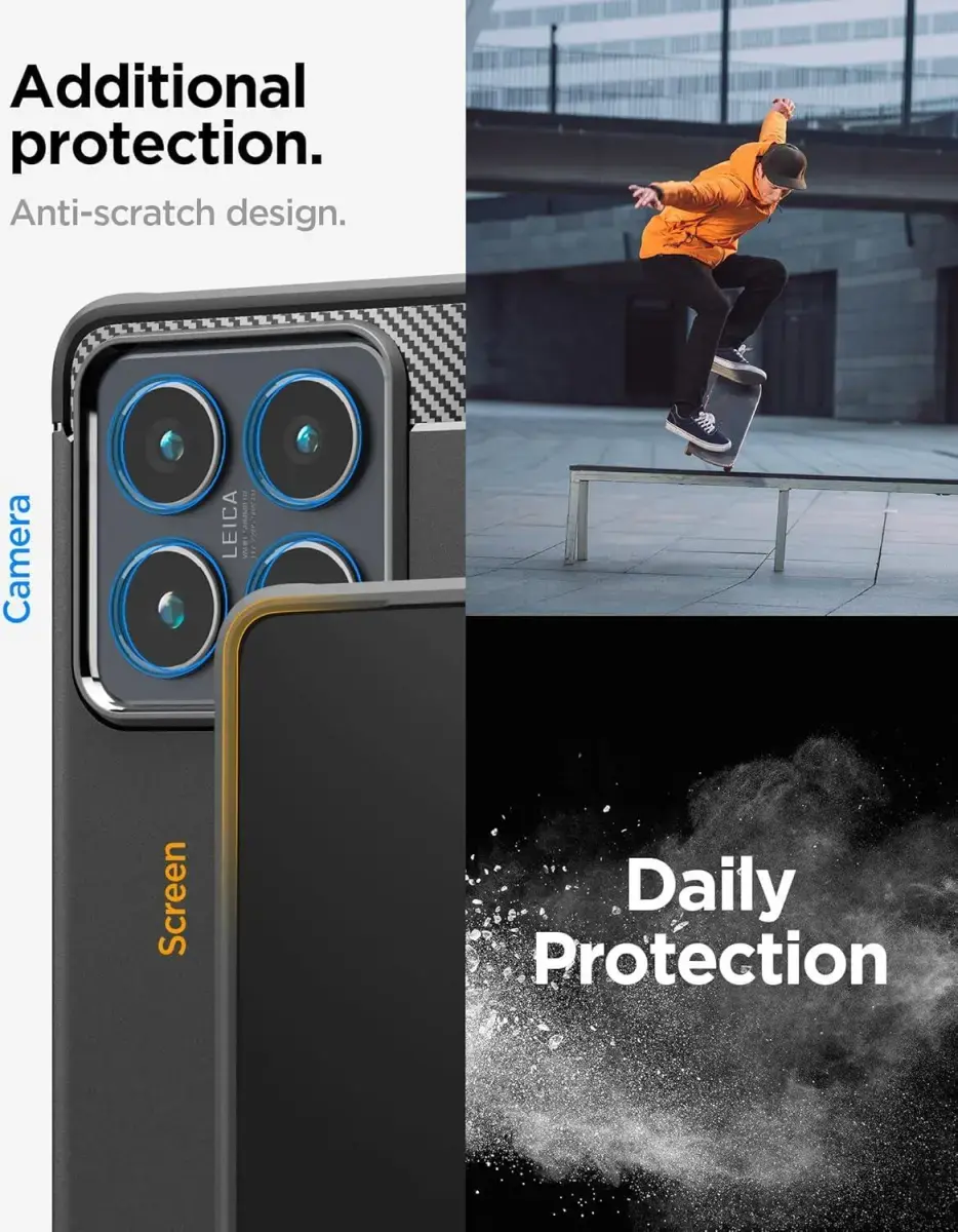 Spigen Rugged Armor Xiaomi 14T Pro Hoesje Back Cover Zwart afbeelding 6
