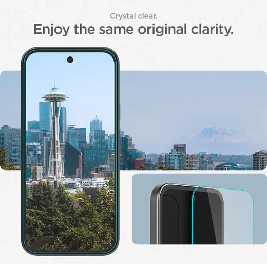 Spigen EZ Fit GLAS.tR Google Pixel 9a Screen Protector 2-Pack afbeelding 6
