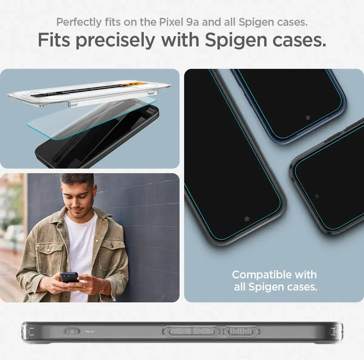 Spigen EZ Fit GLAS.tR Google Pixel 9a Screen Protector 2-Pack afbeelding 8