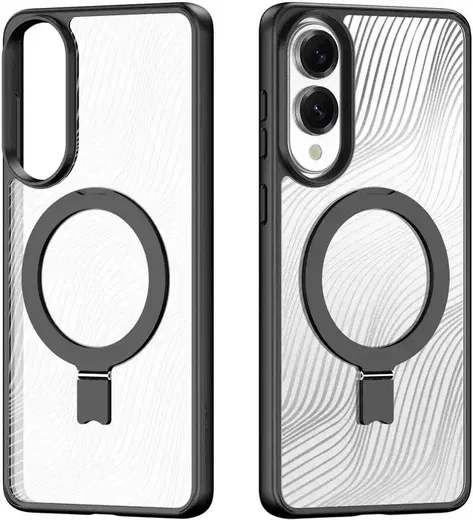 Dux Ducis Aimo MagSafe Samsung Galaxy S25 Edge Hoesje Kickstand Zwart afbeelding 2