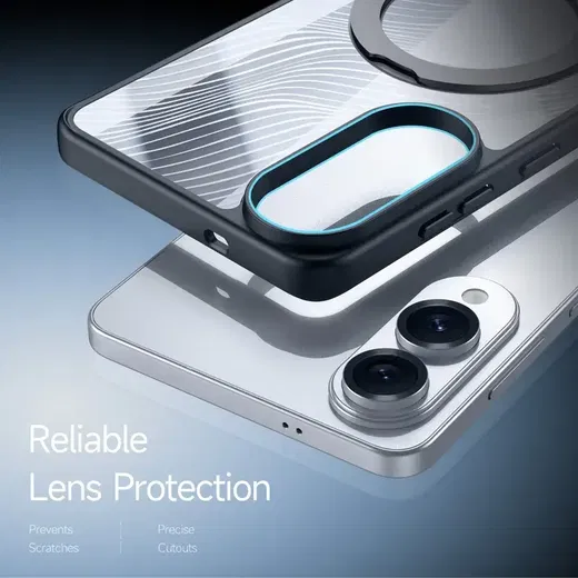 Dux Ducis Aimo MagSafe Samsung Galaxy S25 Edge Hoesje Kickstand Zwart afbeelding 6