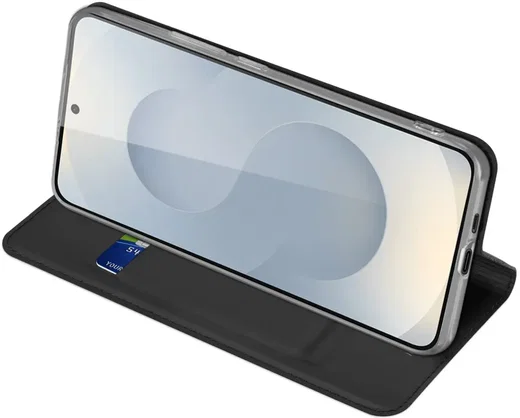 Dux Ducis Skin Pro Samsung Galaxy S25 Edge Hoesje Portemonnee Book Case Zwart afbeelding 6