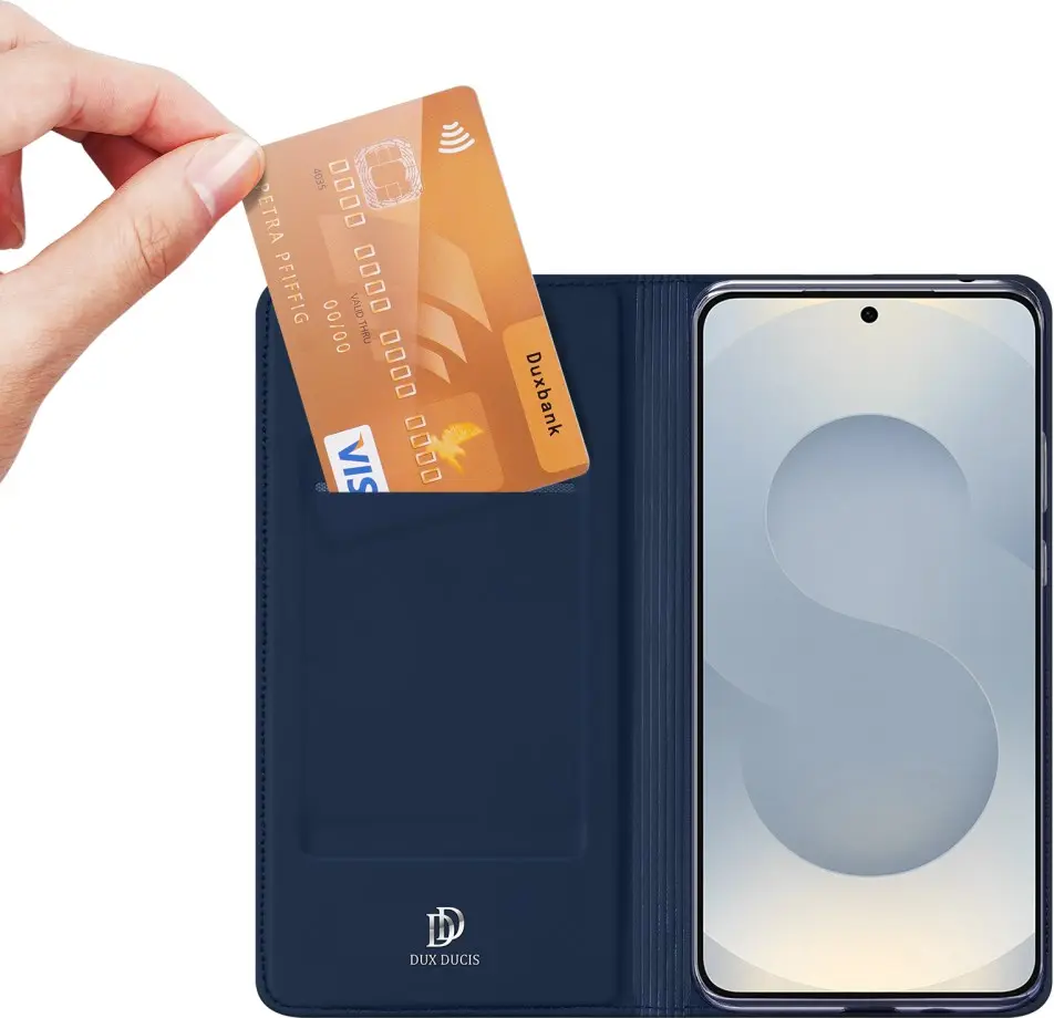 Dux Ducis Skin Pro Samsung Galaxy S25 Edge Hoesje Portemonnee Book Case Blauw afbeelding 2
