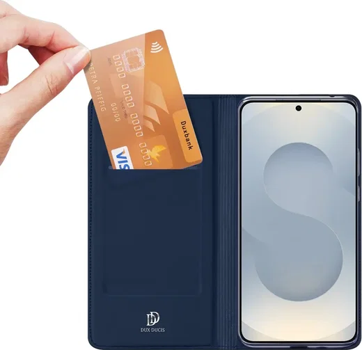 Dux Ducis Skin Pro Samsung Galaxy S25 Edge Hoesje Portemonnee Book Case Blauw afbeelding 2