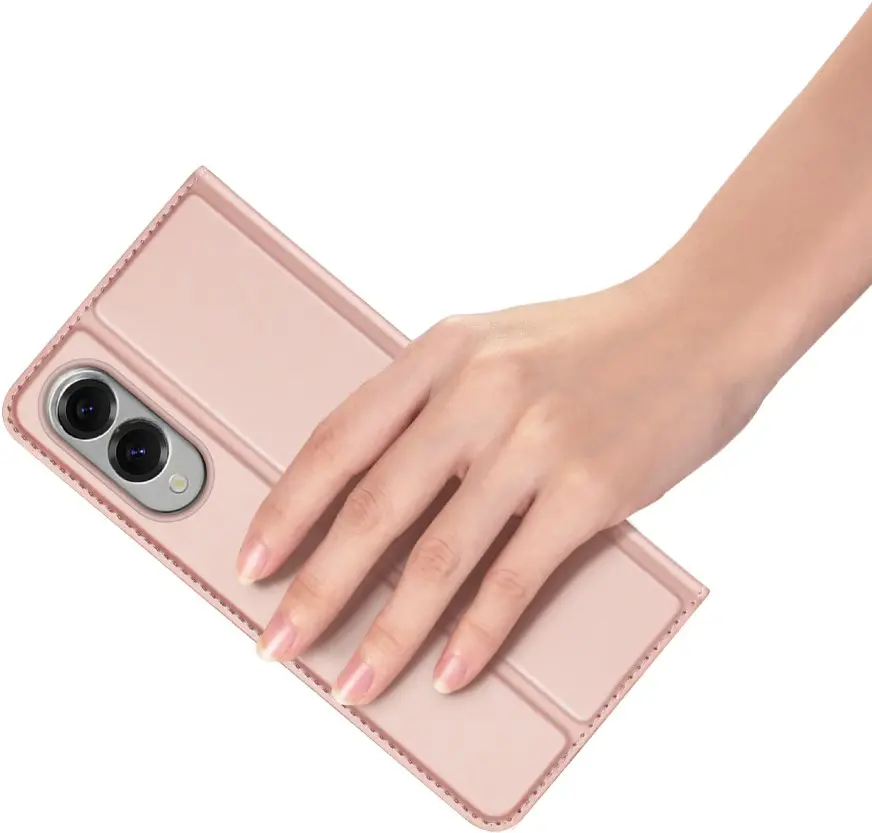 Dux Ducis Skin Pro Samsung Galaxy S25 Edge Hoesje Portemonnee Book Case Roze afbeelding 7