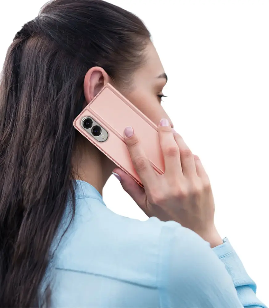 Dux Ducis Skin Pro Samsung Galaxy S25 Edge Hoesje Portemonnee Book Case Roze afbeelding 9