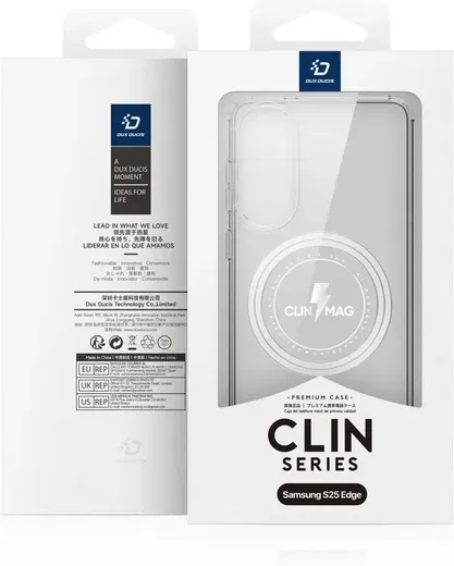 Dux Ducis Clin Samsung Galaxy S25 Edge Hoesje MagSafe Back Cover Transparant afbeelding 11