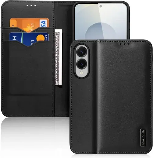 Dux Ducis Hivo Samsung Galaxy S25 Edge Hoesje RFID Book Case Zwart afbeelding 1