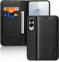Dux Ducis Hivo Samsung Galaxy S25 Edge Hoesje RFID Book Case Zwart afbeelding