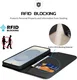 Dux Ducis Hivo Samsung Galaxy S25 Edge Hoesje RFID Book Case Zwart afbeelding 3
