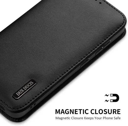 Dux Ducis Hivo Samsung Galaxy S25 Edge Hoesje RFID Book Case Zwart afbeelding 6