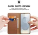 Dux Ducis Hivo Samsung Galaxy S25 Edge Hoesje RFID Book Case Bruin afbeelding 2
