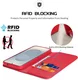 Dux Ducis Hivo Samsung Galaxy S25 Edge Hoesje RFID Book Case Rood afbeelding 3