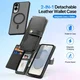 Dux Ducis Lawa Samsung Galaxy S25 Edge Hoesje 2-in-1 Wallet Case MagSafe Zwart afbeelding 3