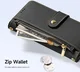 Dux Ducis Lawa Samsung Galaxy S25 Edge Hoesje 2-in-1 Wallet Case MagSafe Zwart afbeelding 8