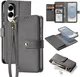 Dux Ducis Lawa Samsung Galaxy S25 Edge Hoesje 2-in-1 Wallet Case MagSafe Grijs afbeelding 2