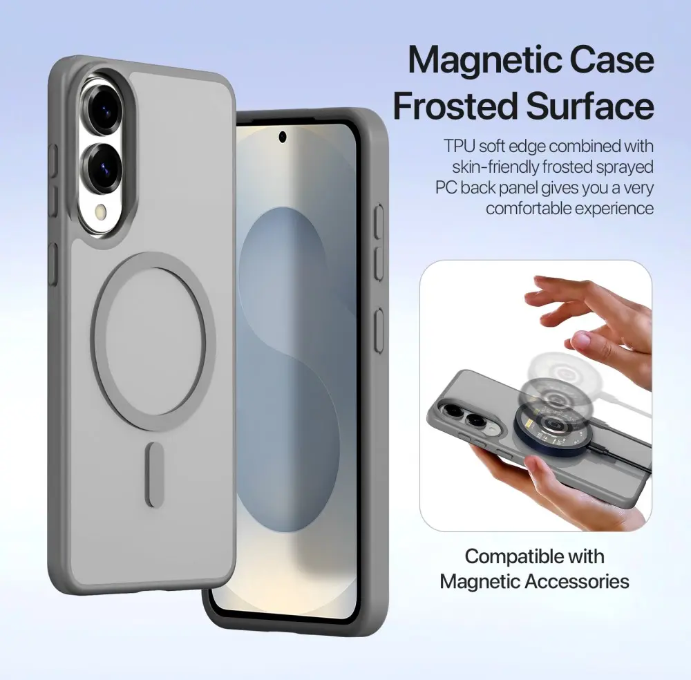 Dux Ducis Lawa Samsung Galaxy S25 Edge Hoesje 2-in-1 Wallet Case MagSafe Grijs afbeelding 6