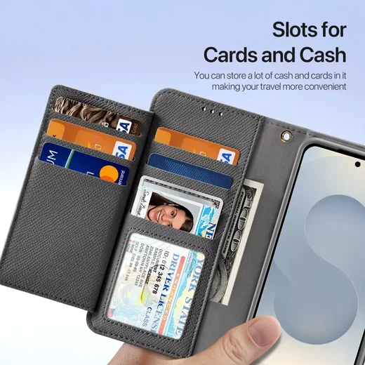 Dux Ducis Lawa Samsung Galaxy S25 Edge Hoesje 2-in-1 Wallet Case MagSafe Grijs afbeelding 7