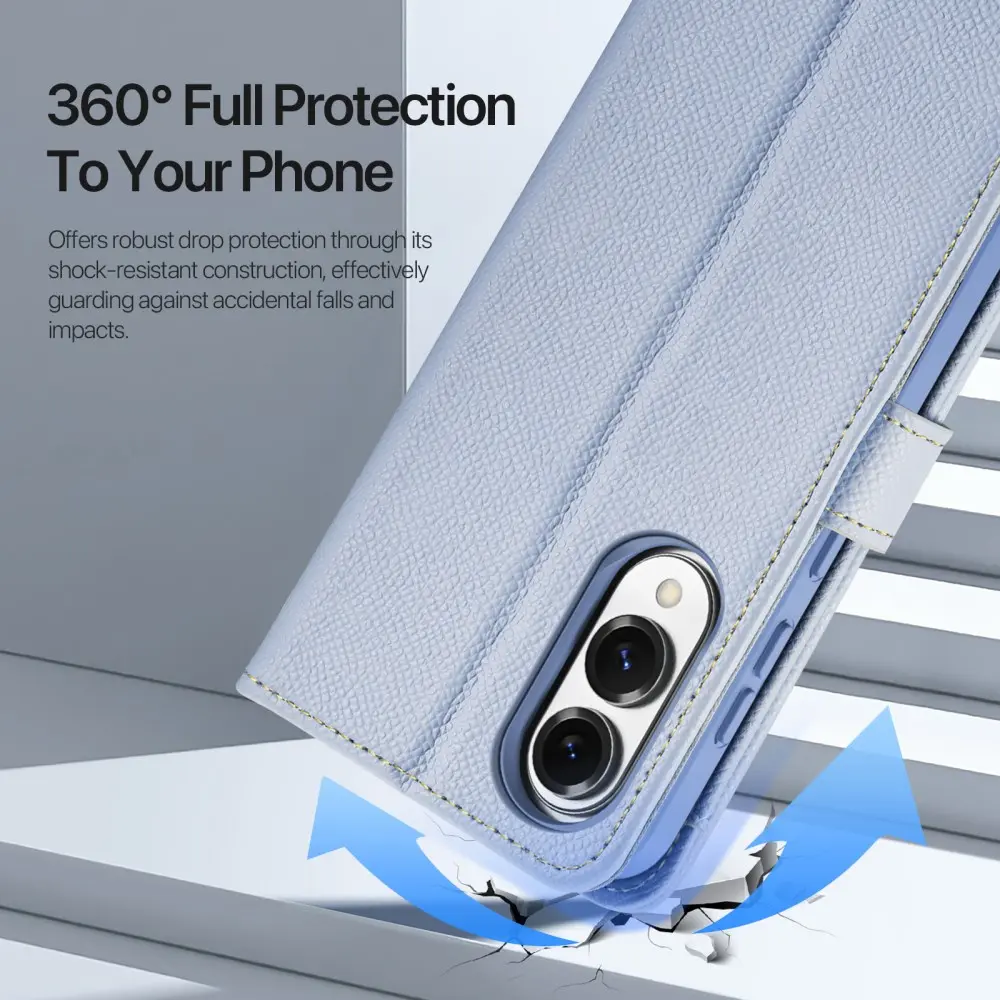 Dux Ducis Lawa Samsung Galaxy S25 Edge Hoesje 2-in-1 Wallet Case MagSafe Blauw afbeelding 10