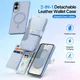 Dux Ducis Lawa Samsung Galaxy S25 Edge Hoesje 2-in-1 Wallet Case MagSafe Blauw afbeelding 3