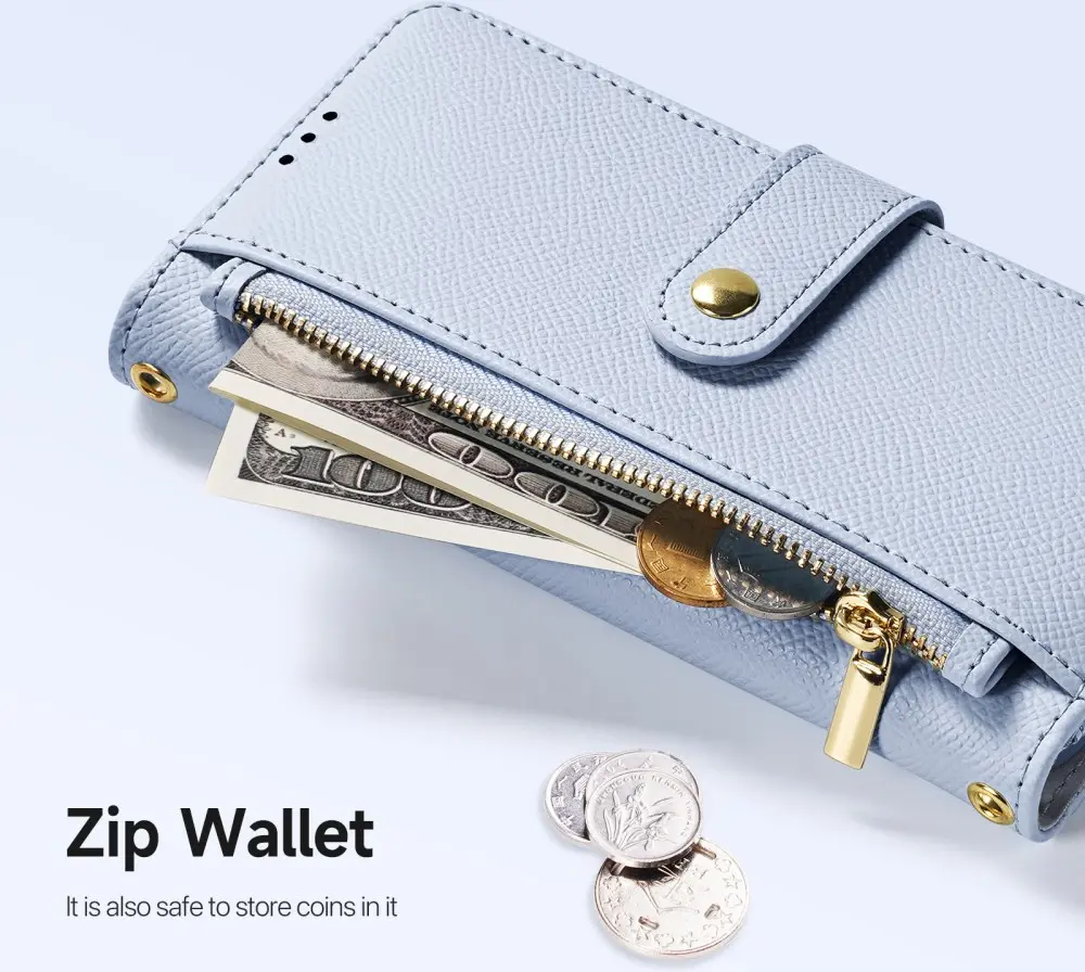 Dux Ducis Lawa Samsung Galaxy S25 Edge Hoesje 2-in-1 Wallet Case MagSafe Blauw afbeelding 8